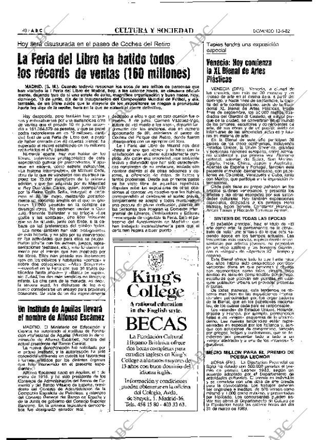 ABC MADRID 13-06-1982 página 40