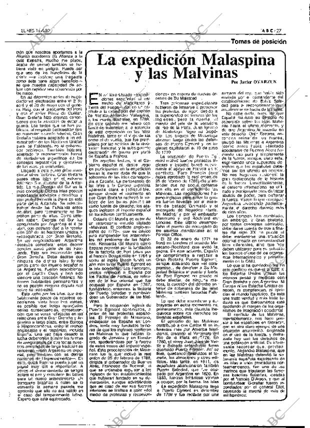 ABC MADRID 14-06-1982 página 27