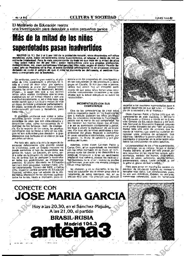 ABC MADRID 14-06-1982 página 62