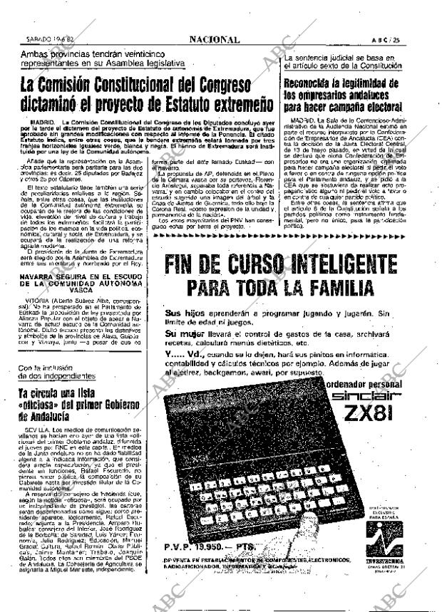 ABC MADRID 19-06-1982 página 25