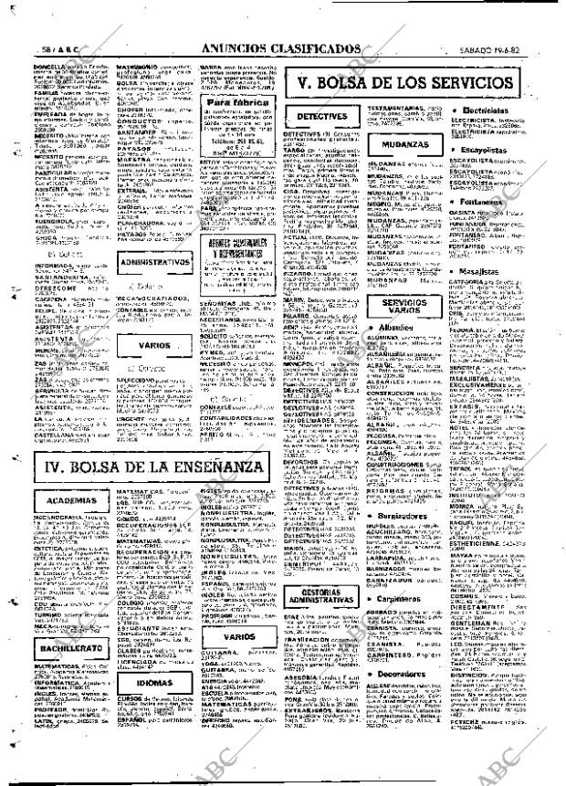 ABC MADRID 19-06-1982 página 74