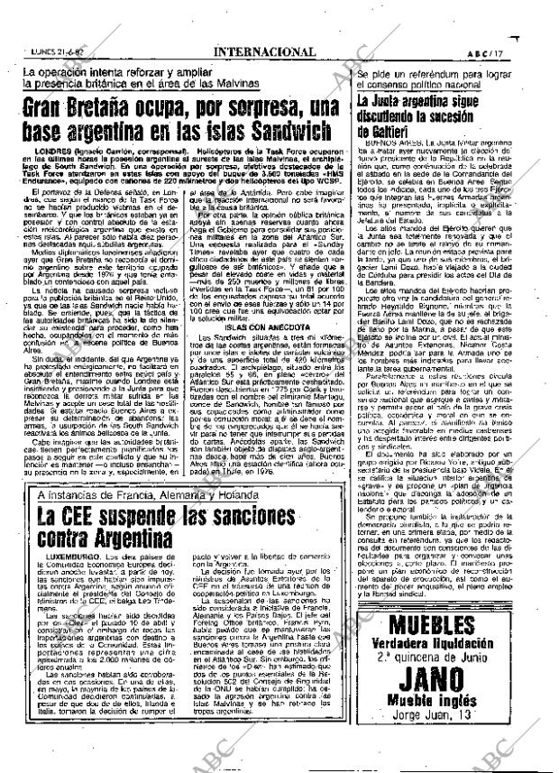 ABC MADRID 21-06-1982 página 17