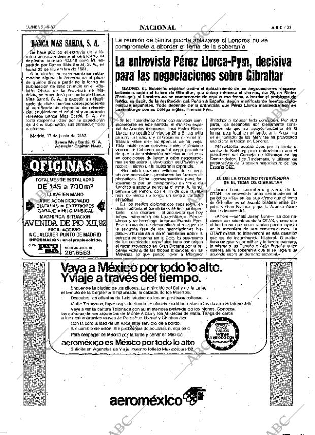 ABC MADRID 21-06-1982 página 23