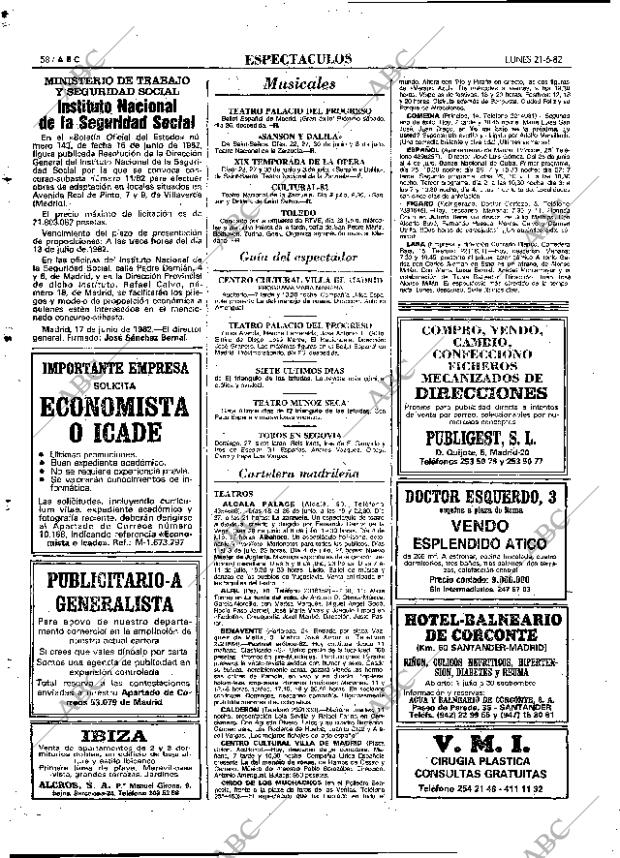 ABC MADRID 21-06-1982 página 74