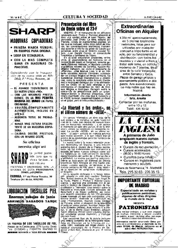 ABC MADRID 24-06-1982 página 38