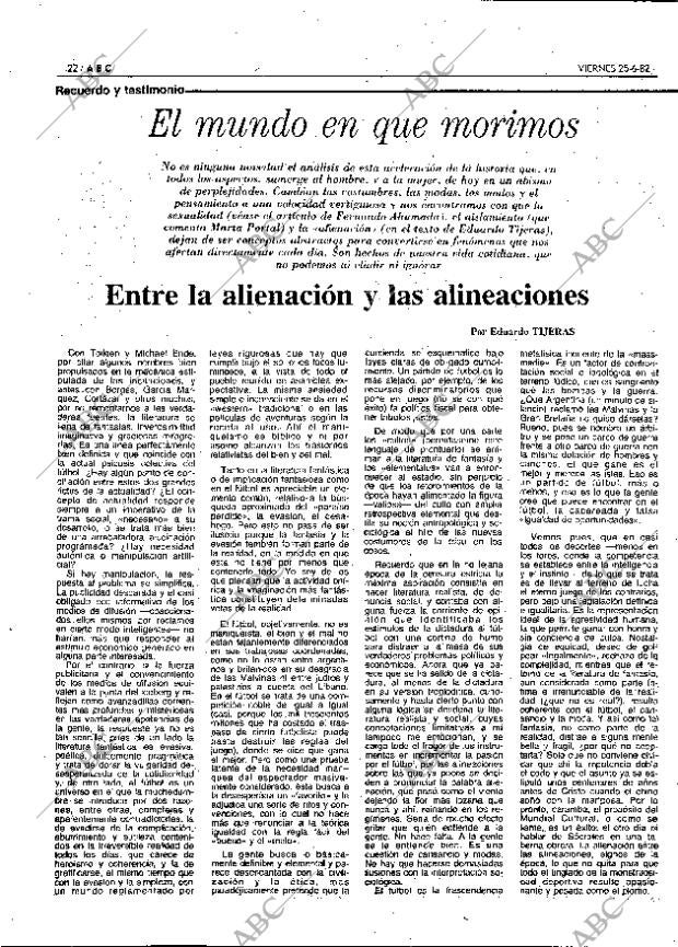 ABC MADRID 25-06-1982 página 22