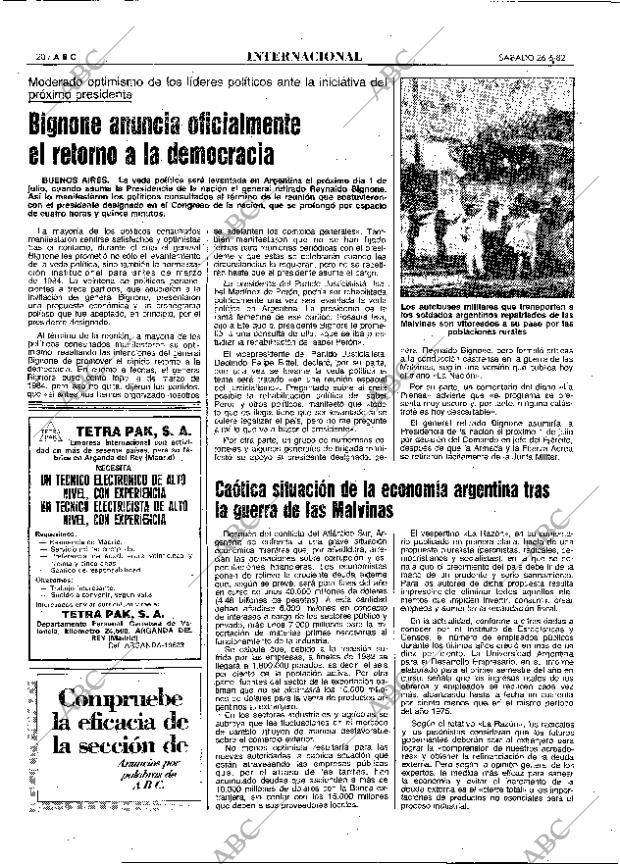 ABC MADRID 26-06-1982 página 20