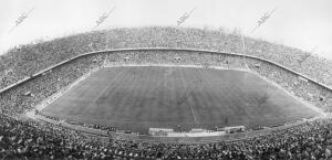 Vista del estadio Ramón Sánchez Pizjuan durante la disputa de la semifinal del...