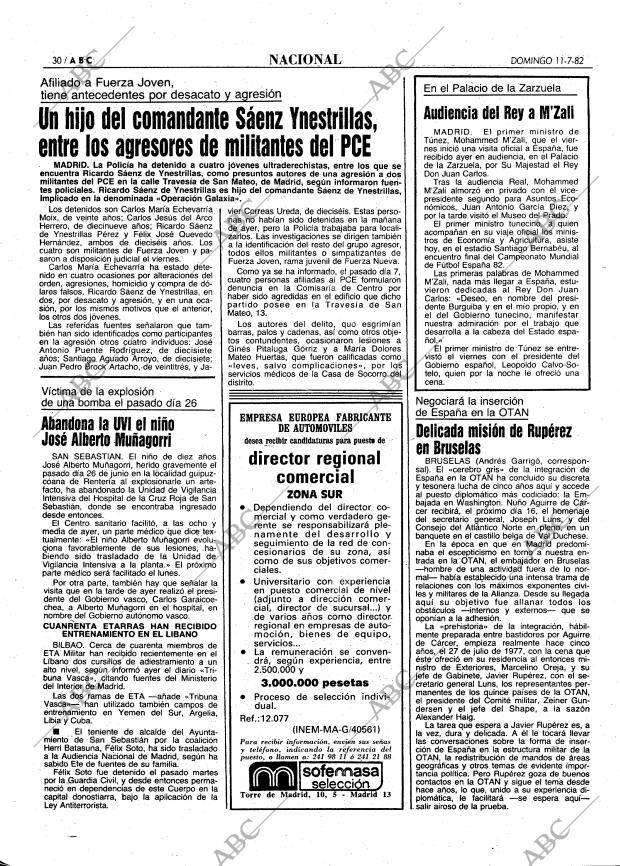 ABC MADRID 11-07-1982 página 30