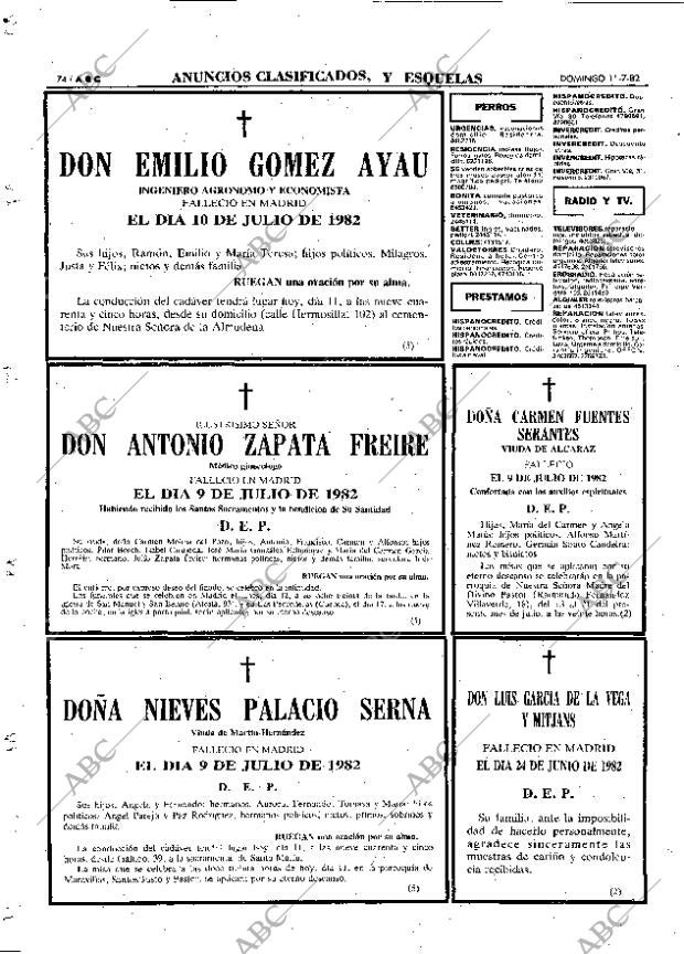 ABC MADRID 11-07-1982 página 86