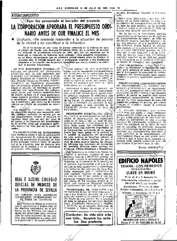 ABC SEVILLA 14-07-1982 página 27