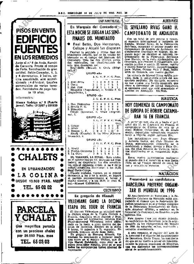 ABC SEVILLA 14-07-1982 página 42