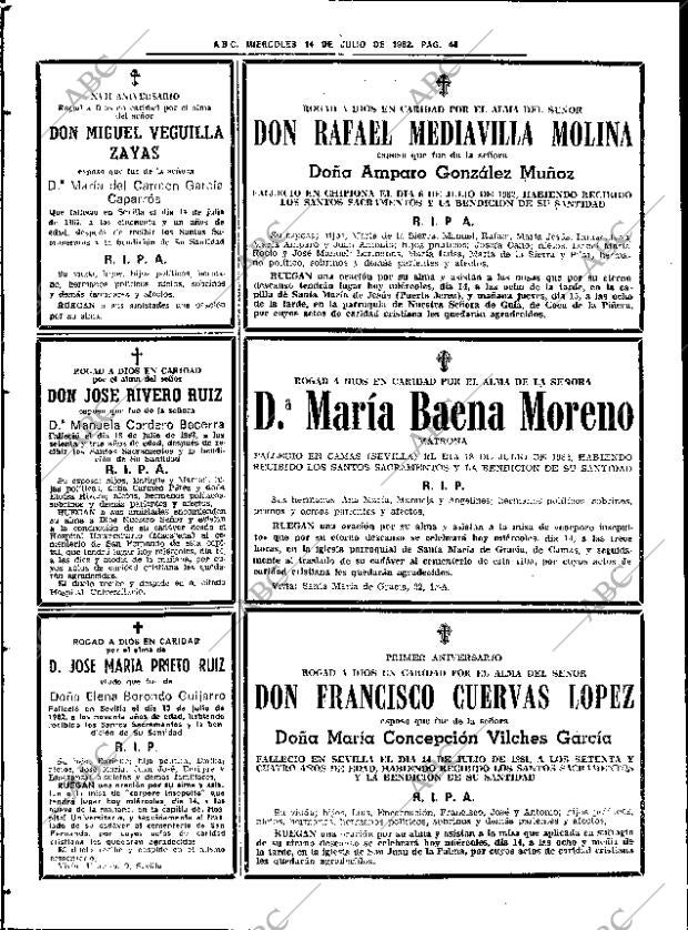 ABC SEVILLA 14-07-1982 página 56