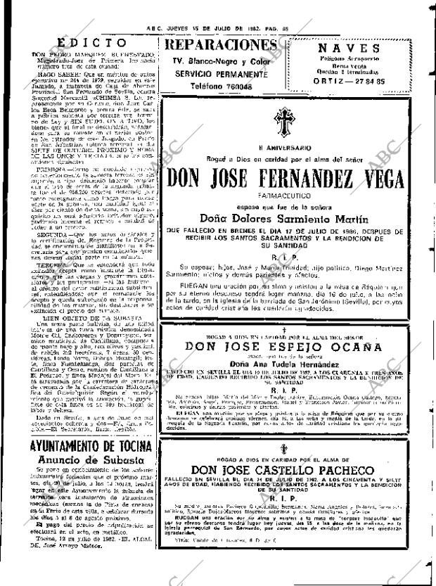 ABC SEVILLA 15-07-1982 página 63