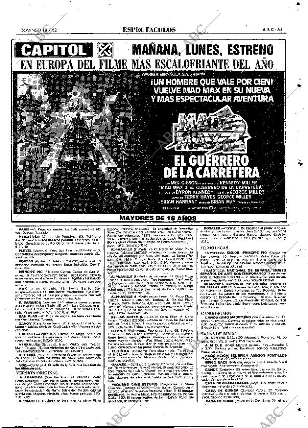 ABC MADRID 18-07-1982 página 63