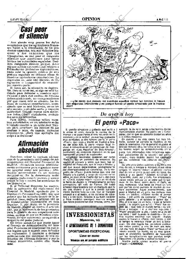 ABC MADRID 22-07-1982 página 11