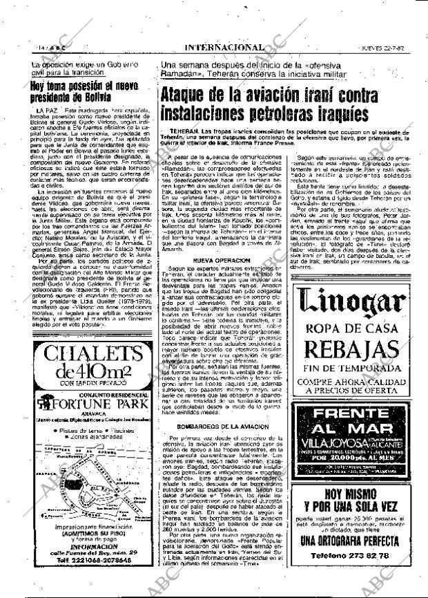 ABC MADRID 22-07-1982 página 14