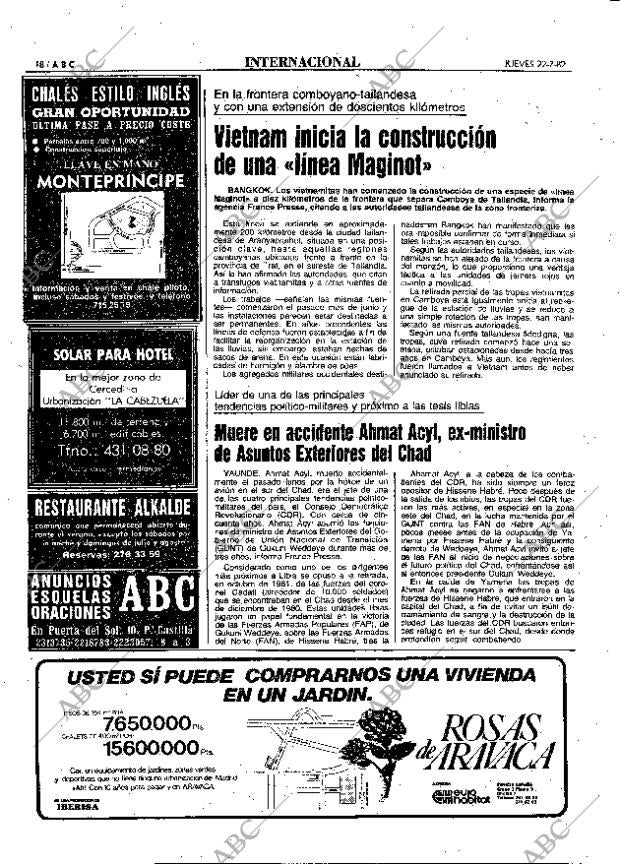 ABC MADRID 22-07-1982 página 18