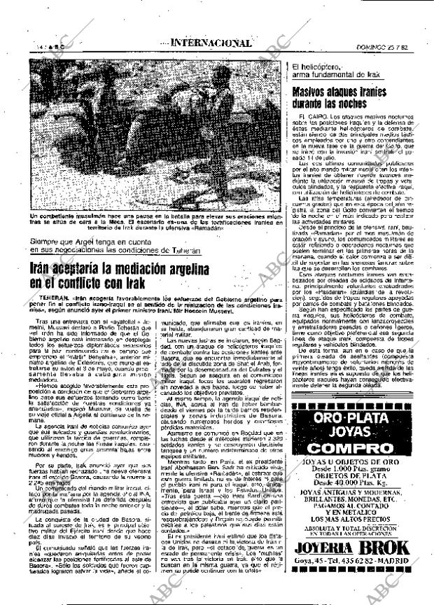 ABC MADRID 25-07-1982 página 14