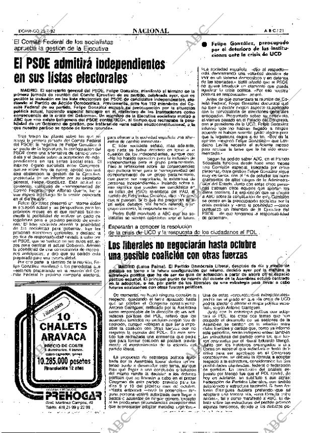 ABC MADRID 25-07-1982 página 21