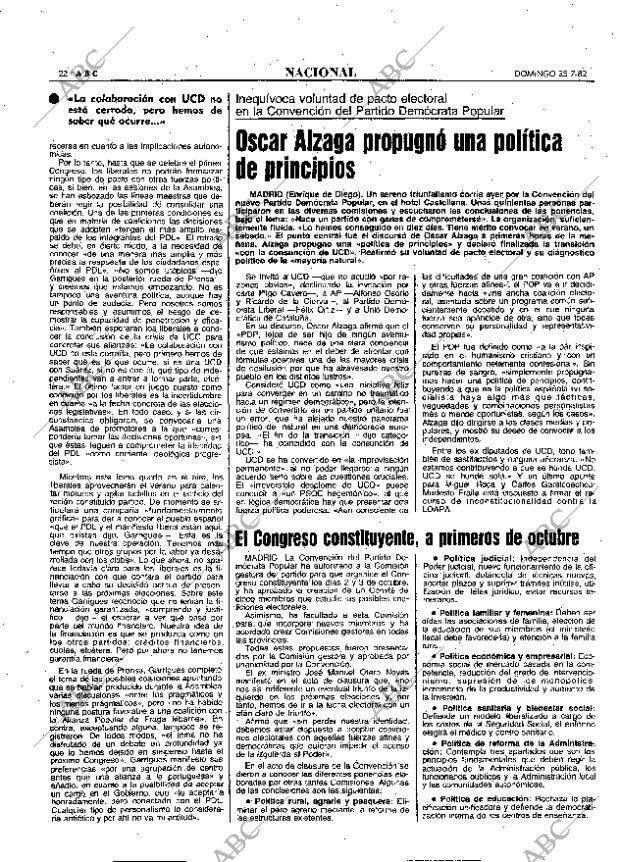 ABC MADRID 25-07-1982 página 22