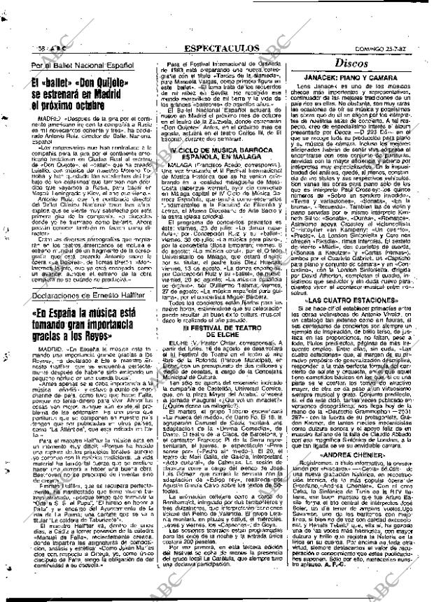 ABC MADRID 25-07-1982 página 58