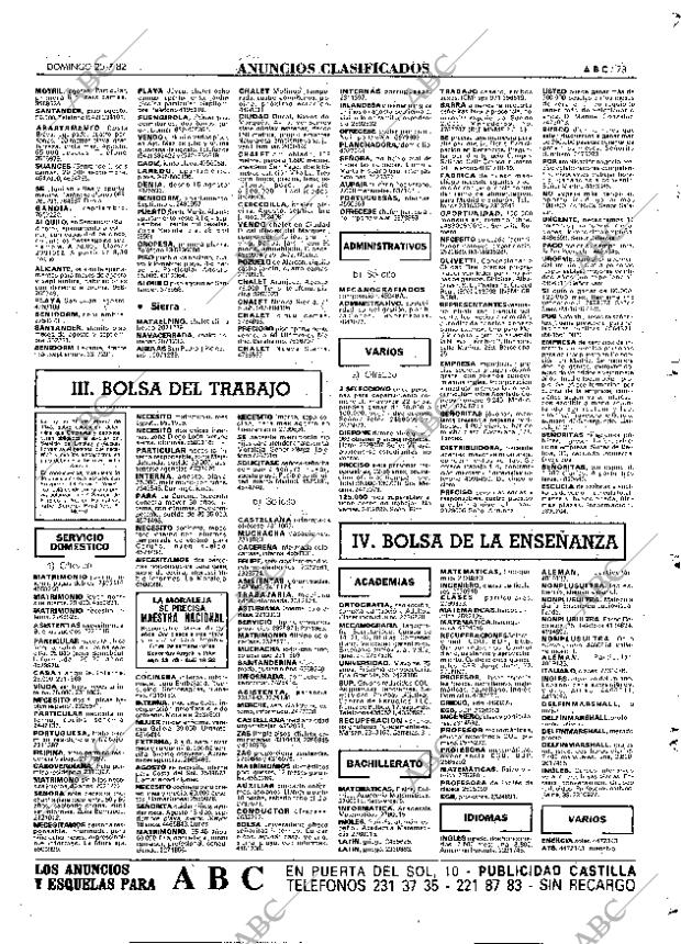 ABC MADRID 25-07-1982 página 73