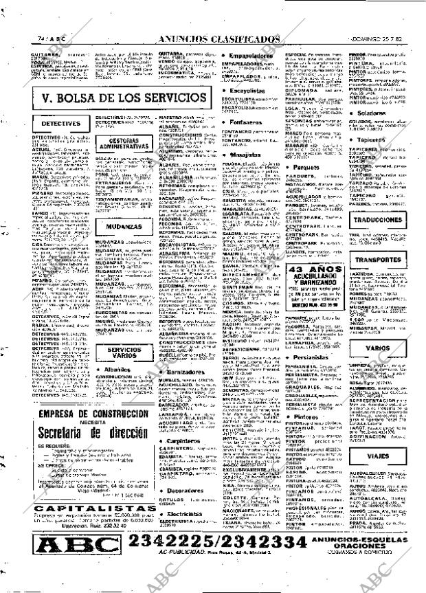 ABC MADRID 25-07-1982 página 74