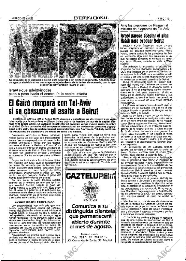 ABC MADRID 04-08-1982 página 13