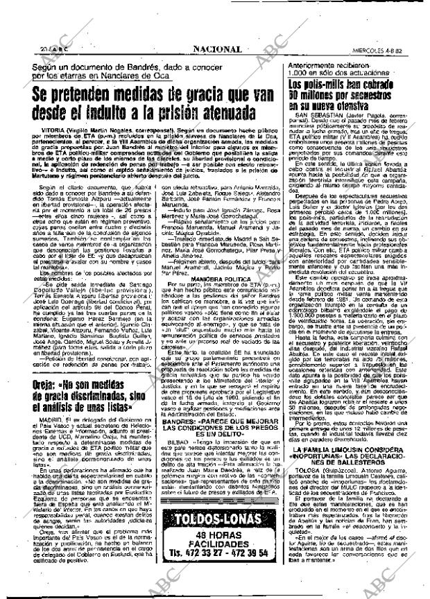 ABC MADRID 04-08-1982 página 20