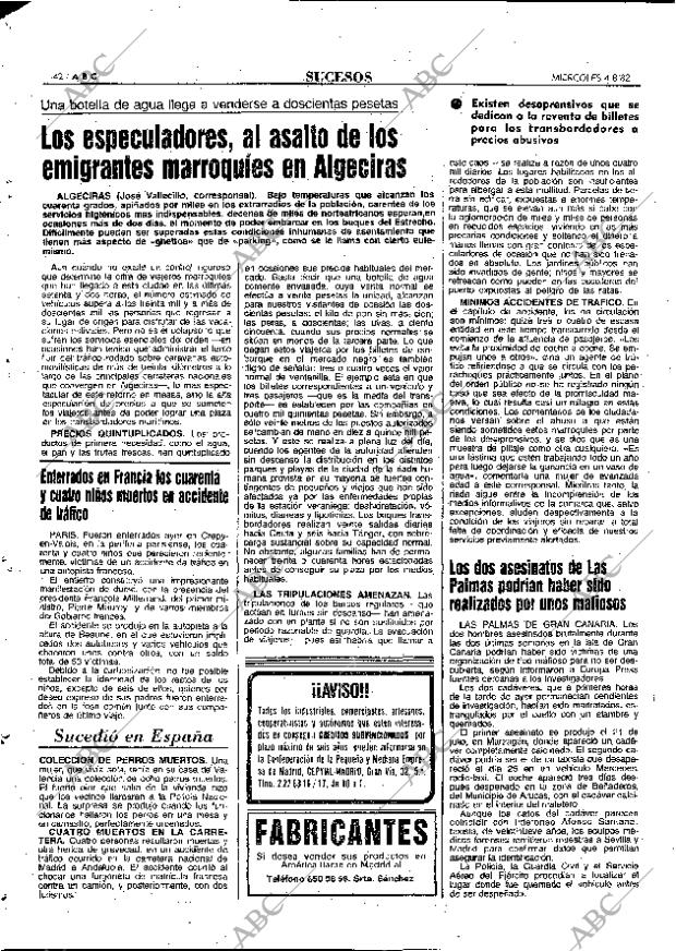 ABC MADRID 04-08-1982 página 42