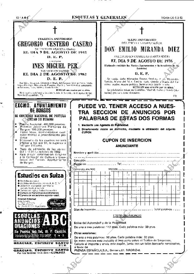 ABC MADRID 08-08-1982 página 62