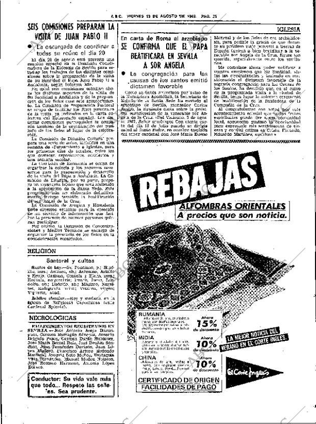 ABC SEVILLA 13-08-1982 página 31