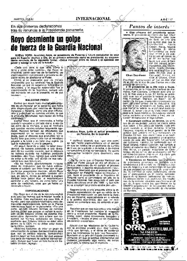 ABC MADRID 17-08-1982 página 17