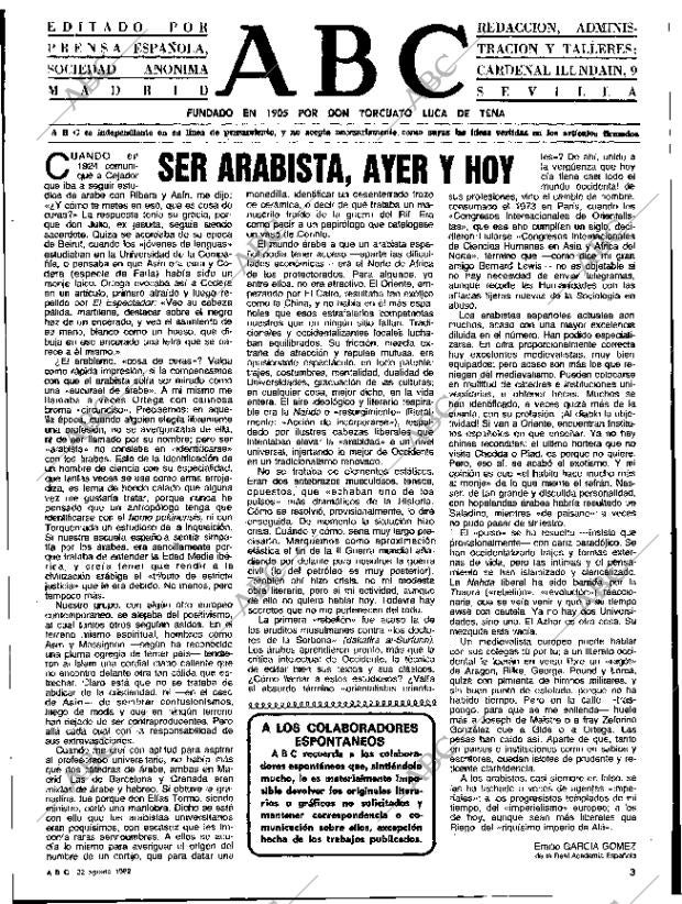 ABC SEVILLA 22-08-1982 página 3