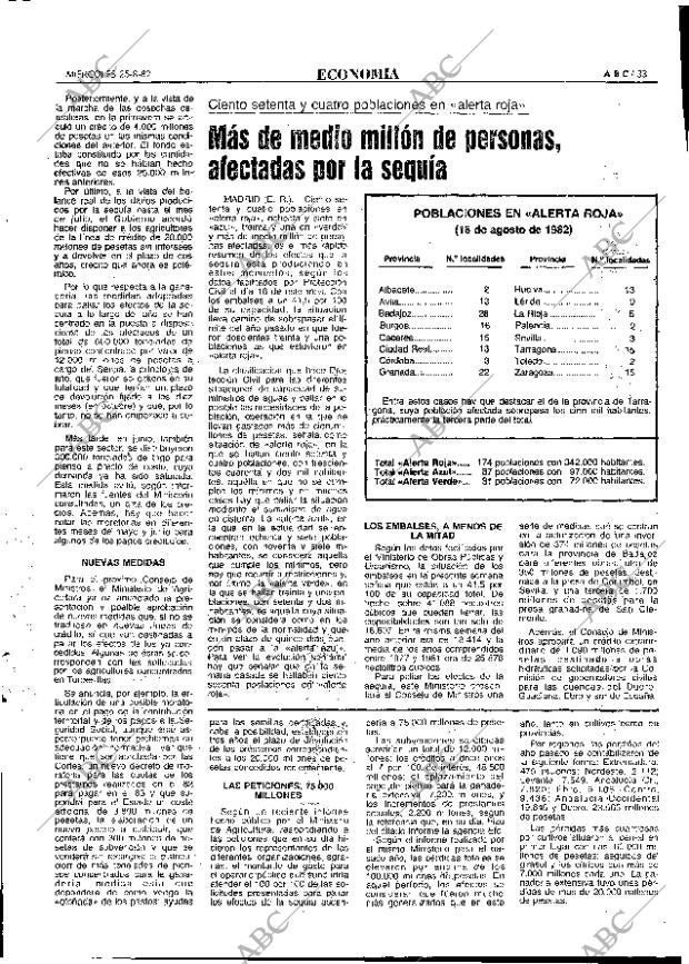 ABC MADRID 25-08-1982 página 33