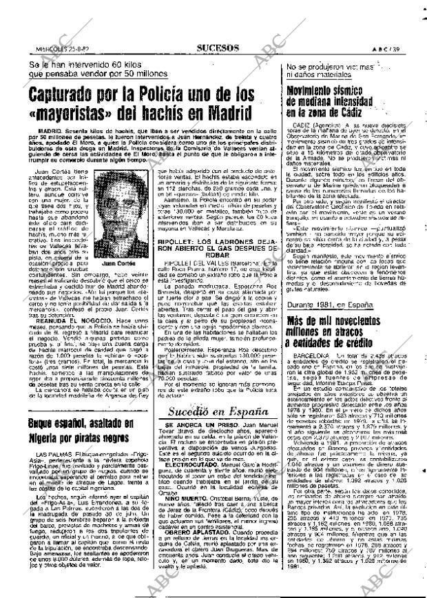 ABC MADRID 25-08-1982 página 39