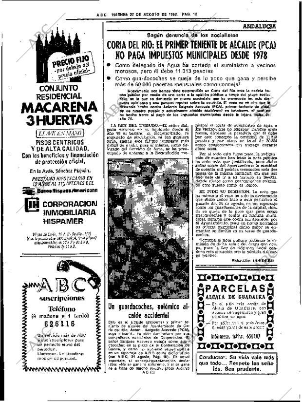 ABC SEVILLA 27-08-1982 página 22