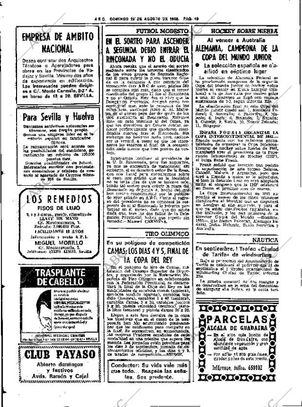 ABC SEVILLA 29-08-1982 página 48