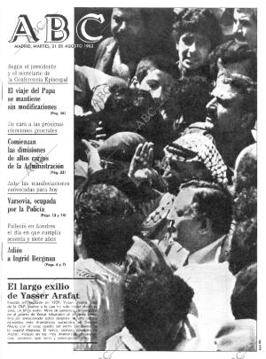 ABC MADRID 31-08-1982 página 1