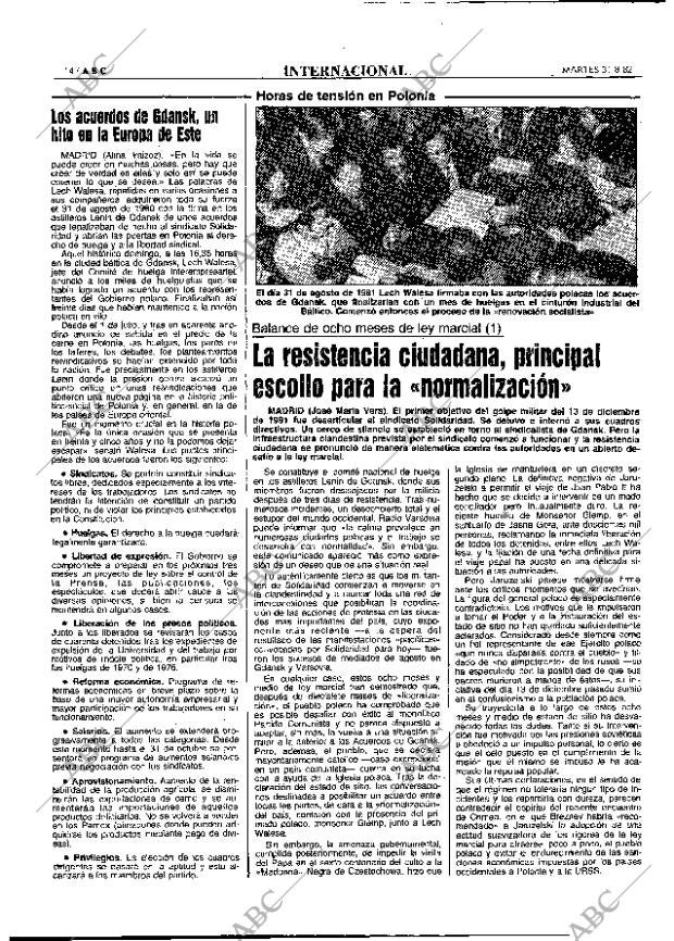 ABC MADRID 31-08-1982 página 14