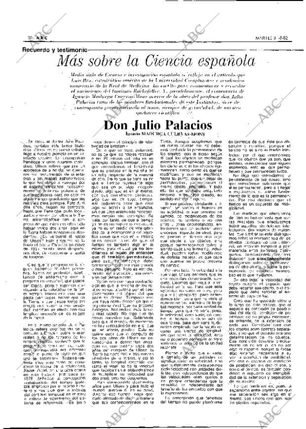 ABC MADRID 31-08-1982 página 20