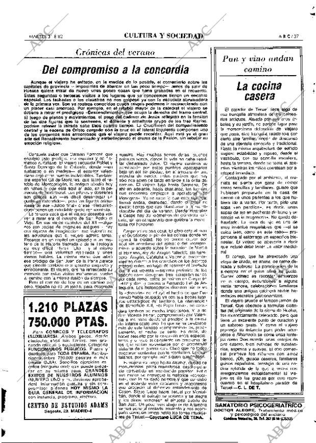 ABC MADRID 31-08-1982 página 37