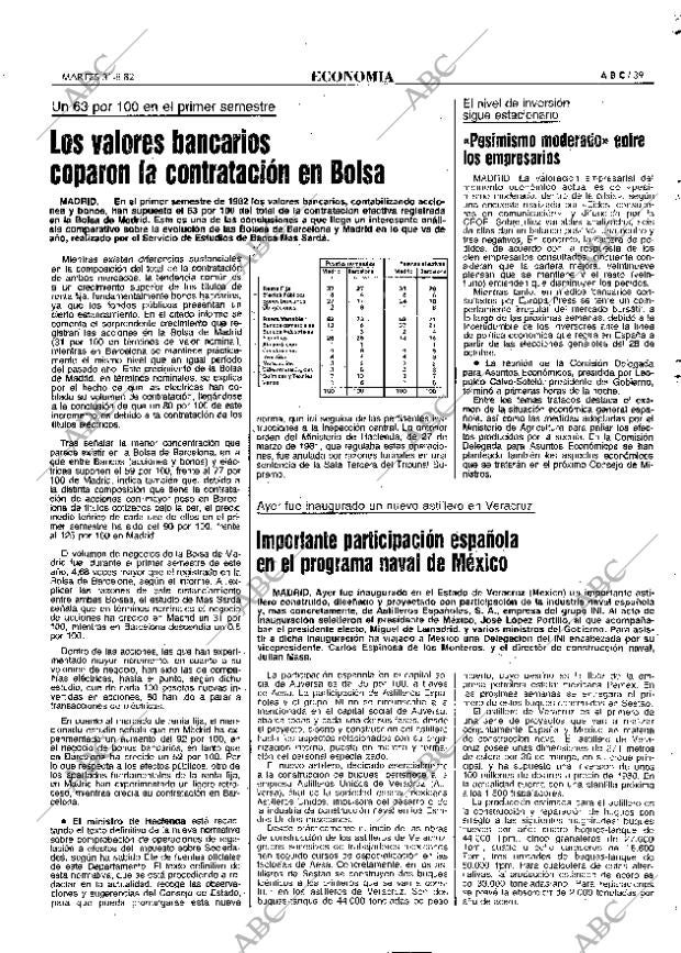 ABC MADRID 31-08-1982 página 39