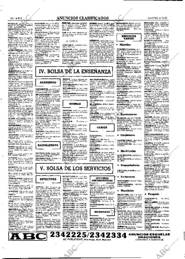 ABC MADRID 31-08-1982 página 60