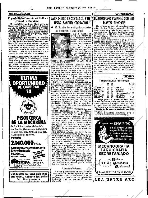 ABC SEVILLA 31-08-1982 página 42