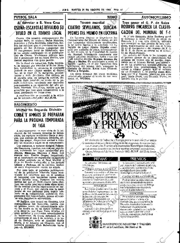 ABC SEVILLA 31-08-1982 página 51