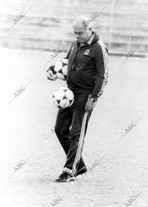 Di Stefano en su etapa de entrenador del real Madrid