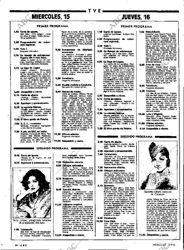 ABC MADRID 15-09-1982 página 86