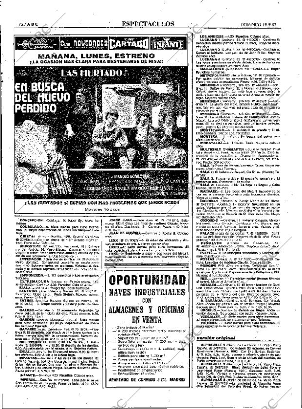 ABC MADRID 19-09-1982 página 72